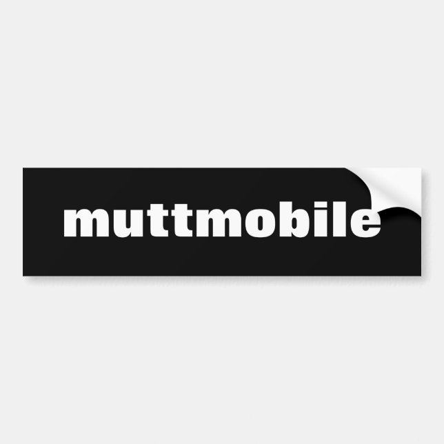 muttmobile bumper sticker (Front)