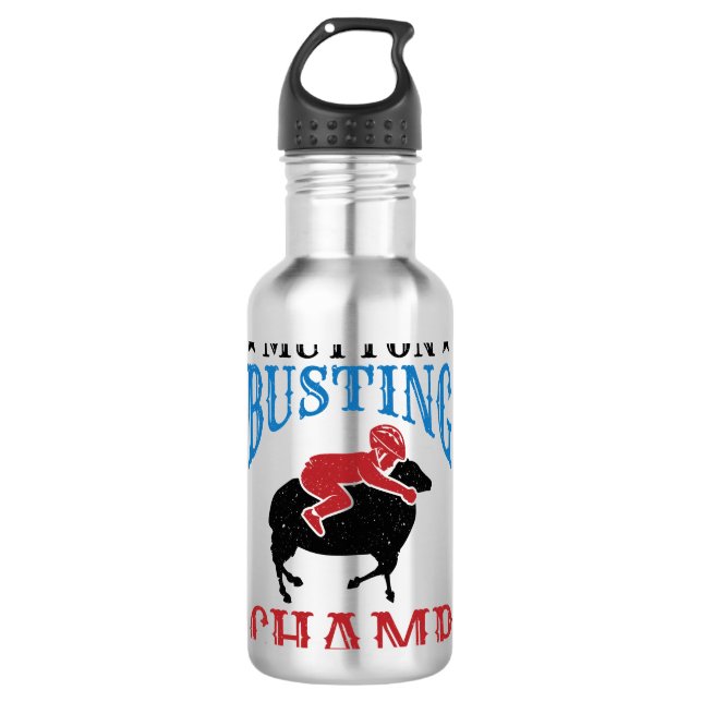 Mutton Busting Champ Sheep Riding 710 Ml Water Bottle (Front)