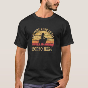 Mutton Busting Rodeo Hero, Retro Sheep Riding Kids T-Shirt