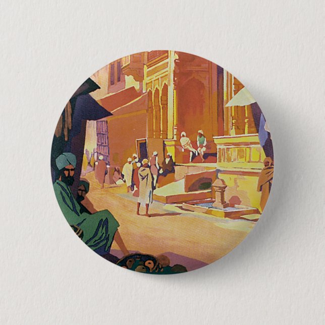 Muttra ~ Krishna Temple 6 Cm Round Badge (Front)