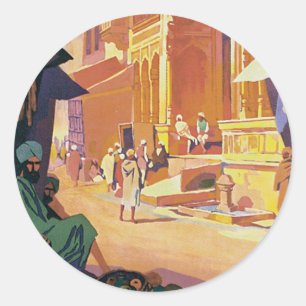 Muttra ~ Krishna Temple Classic Round Sticker