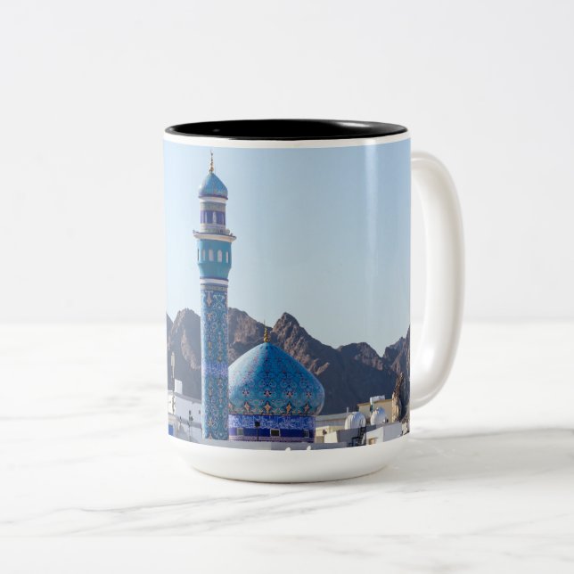 Muttrah Mosque - Muscat, Oman Two-Tone Coffee Mug (Front Right)