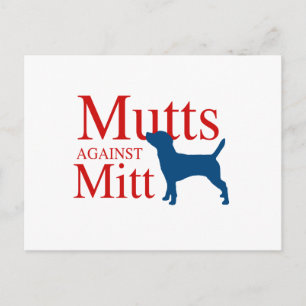 Mutts against Mitt Postcard