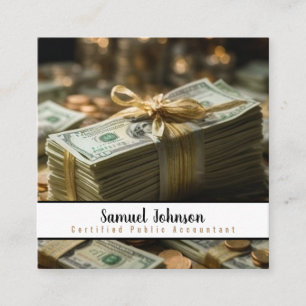 Mutual Funds Manager Stock Broker Square Business Card