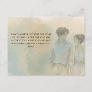 Mutual Gratitude Love Quote Postcard Gentle Pres