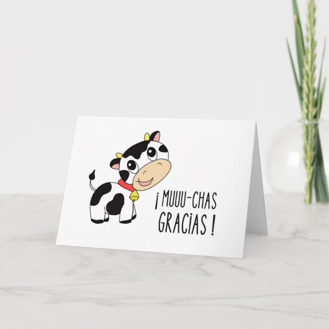 Muu-chas Gracias Thank You Card Español (Front)