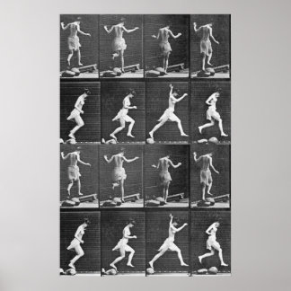 muybridge lady jumping poster