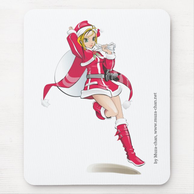 Muza-chan Santa girl Mouse Mat (Front)