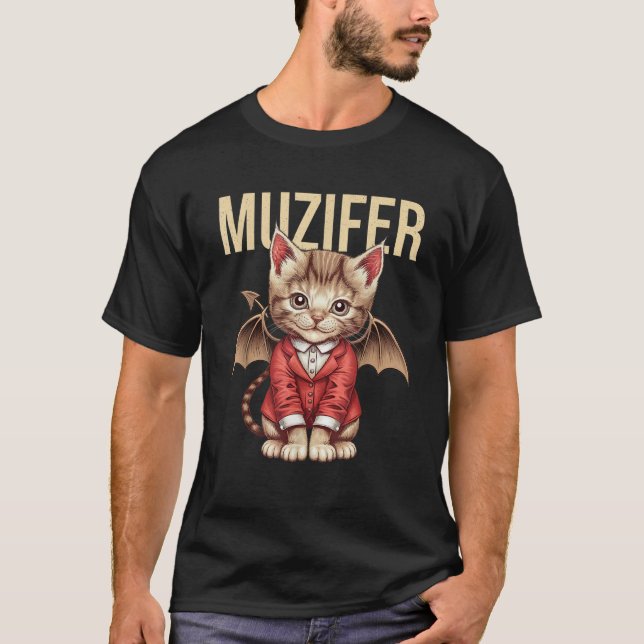 Muzifer Cat Kitten Lucifer Devil Little Devil Luci T-Shirt (Front)