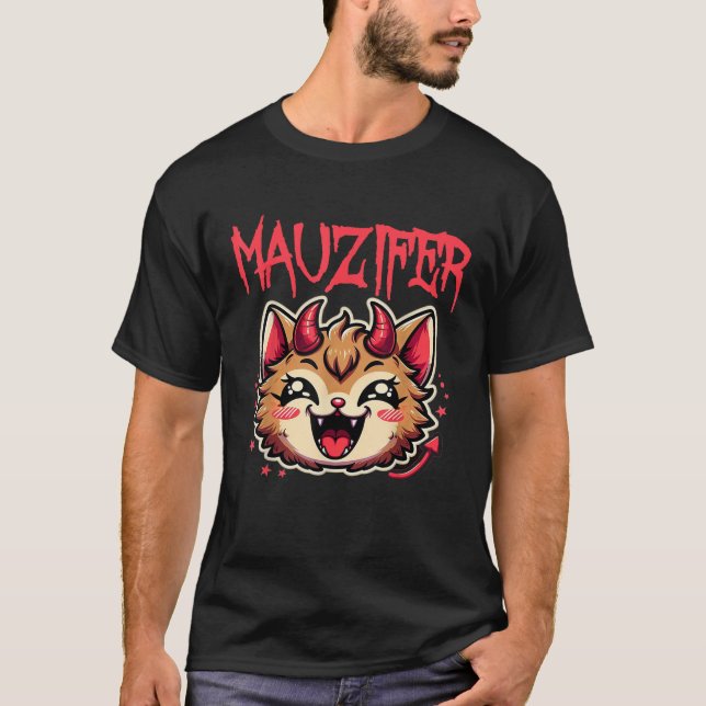 Muzifer Cat Kitten Lucifer Devil Little Devil Luci T-Shirt (Front)