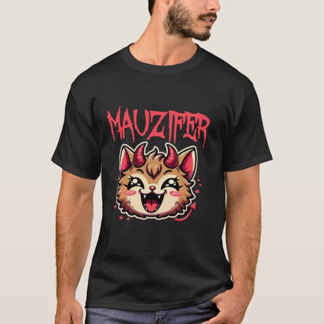Muzifer Cat Kitten Lucifer Devil Little Devil Luci T-Shirt (Front)