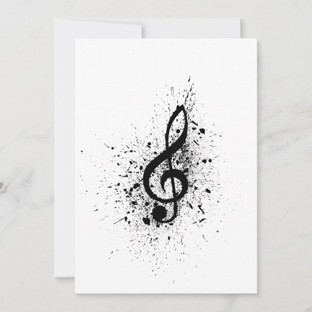 Muzikale bladmuziek muzieknoten sponsored. Muziek Holiday Card (Front)