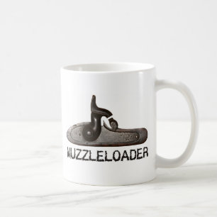 Muzzleloader breech & hammer, black powder rifle coffee mug