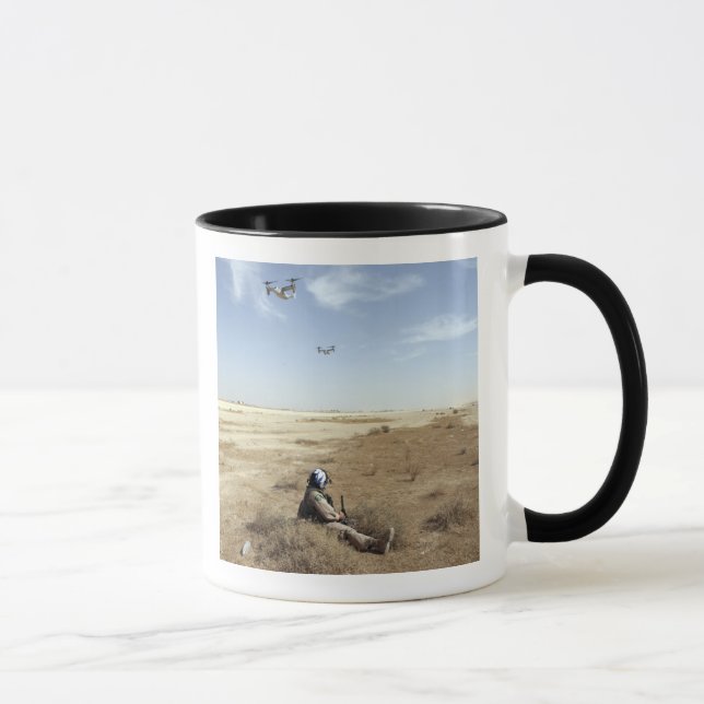 MV-22B Ospreys fly over US Navy Hospital Corpsm Mug (Right)