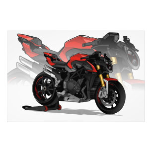 MV Agusta Brutale 1000RR with special background Photo Print