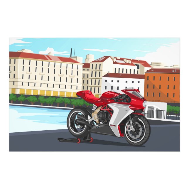 MV Agusta Superveloce in Venedig Photo Print (Front)