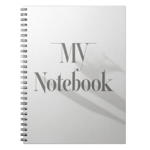 MV Initials: Subtle Shadowed Monogram Notebook