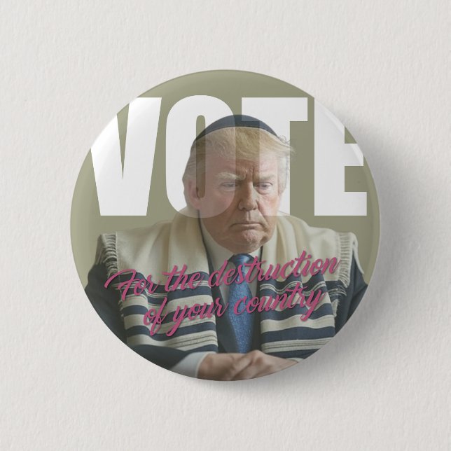 MV Metaverso VOTE Trump 6 Cm Round Badge (Front)