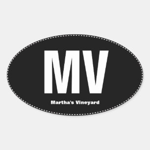 MV Pull Martha's Vineyard Oval Bumper Sticker