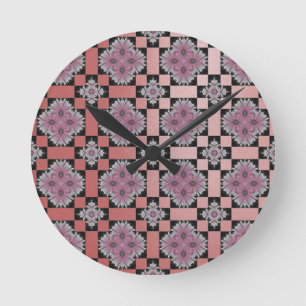 MVB Chic Gerbera Flower Pink Slick Clock
