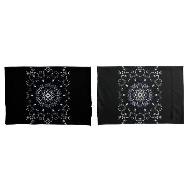 MVB Elegant Lace Pattern Standard Pillow case set (Front-Set)
