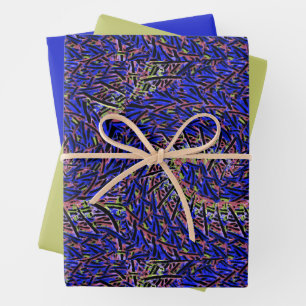 MVB Ethnic Swirl Weave -Jewel tone Wrapping Paper Sheet