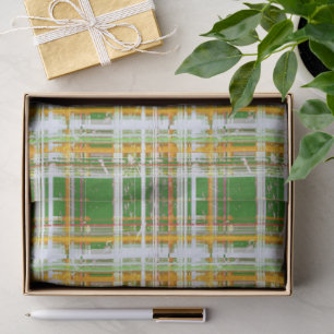 MVB Fall Plaid Green/Orange/Yellow Design Tissue Paper