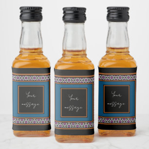 MVB Mexican Monogram Able Accent Border design  Liquor Bottle Label