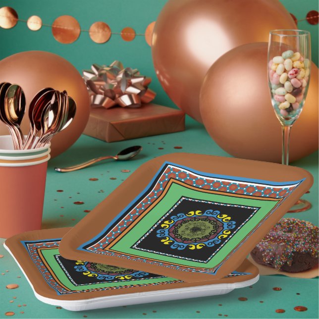 MVB Mexican Pride 1 Design Paper Plate (Multi)