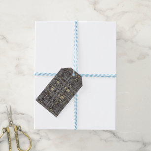 MVB Plaid Grey Beige Design Gift Tags