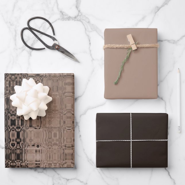 MVB Sepia-Faux Glass Wrapping Paper Sheet (Front)