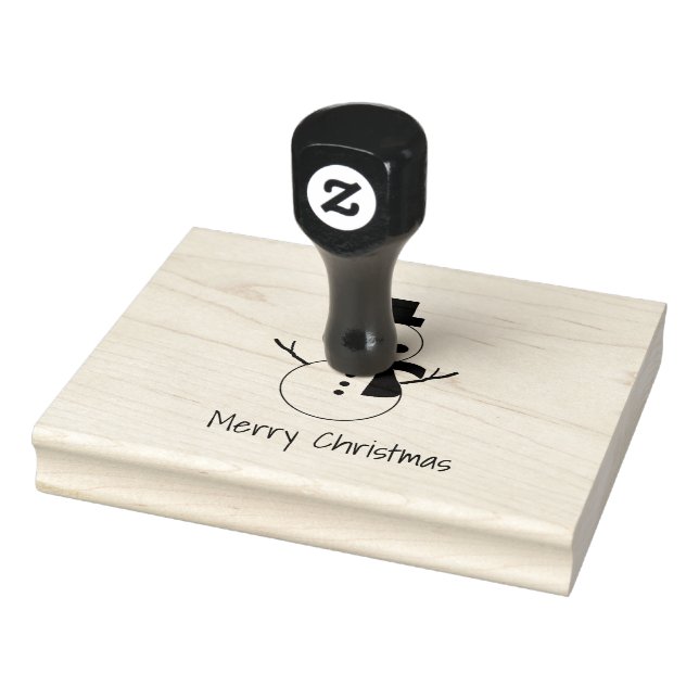 MVB Single Snowman design Rubber Stamp (Stamp)