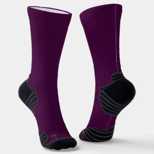 MVB Solid Eggplant Colour Design Socks