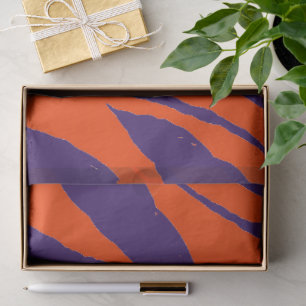 MVB Tiger Stripes Design- Orange & Purple Tissue Paper