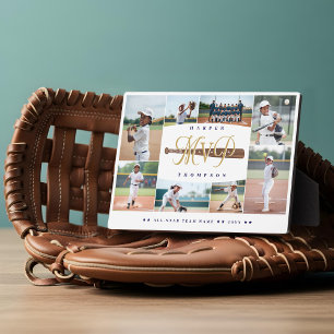 MVP Baseball Player Sports Photo Collage Keepsake Plaque