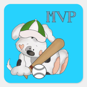 MVP Baseball Puppy cartoon sticker