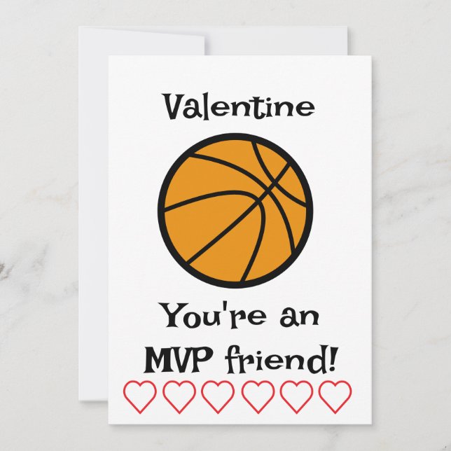 MVP Basketball Kids Classroom Holiday Card (Front)