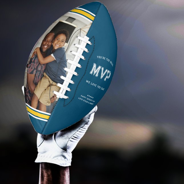 MVP Dad | Blue & Gold Father's Day American Football (Creator Uploaded)