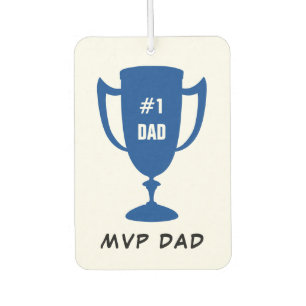 MVP Dad Blue Trophy Personalised Photo Car Air Freshener