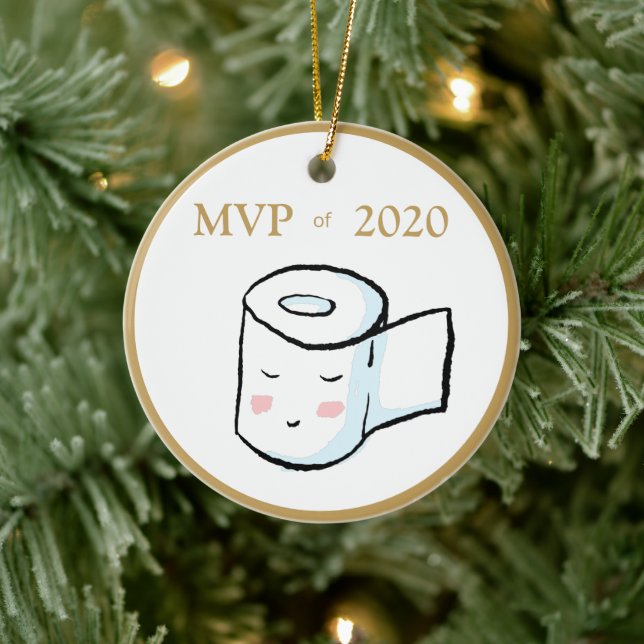 MVP Of 2020 Funny Toilet Paper Christmas Ornament (Tree)