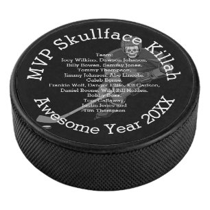 MVP Personalise with Name or Nickname & Team Names Hockey Puck