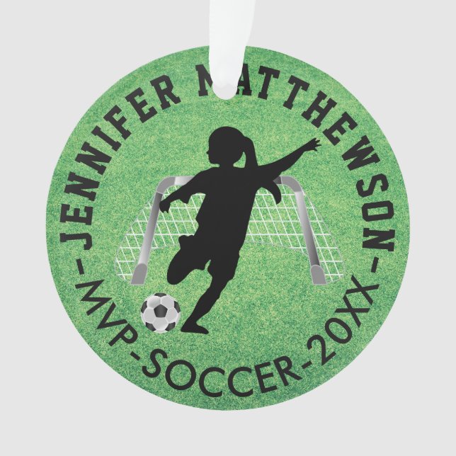 MVP Soccer ⚽ Player - Girl Ornament (Front)