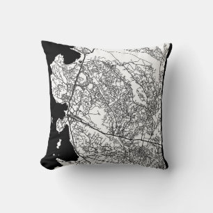 Mwanza Tanzania City Map Cushion