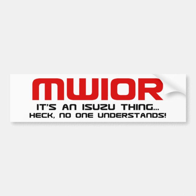 MWIOR Bumper Sticker (Front)