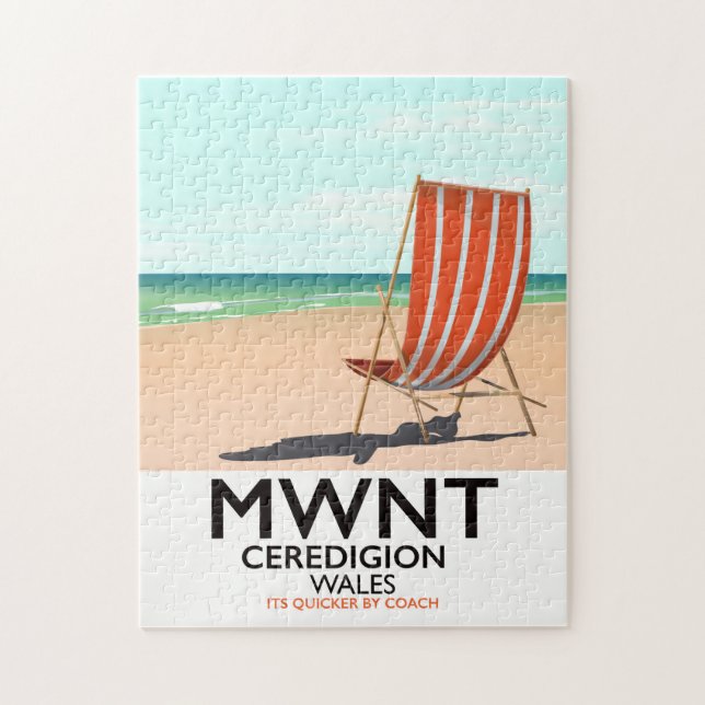 Mwnt, Ceredigion Wales travel poster Jigsaw Puzzle (Vertical)