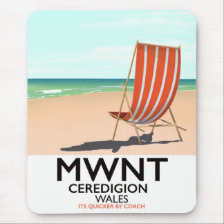 Mwnt, Ceredigion Wales travel poster Mouse Mat