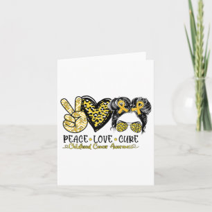 Mwpp Leopard Peace Love Cure Childhood Cancer Awar Card