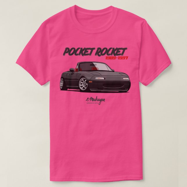 MX5 Miata black T-Shirt (Design Front)