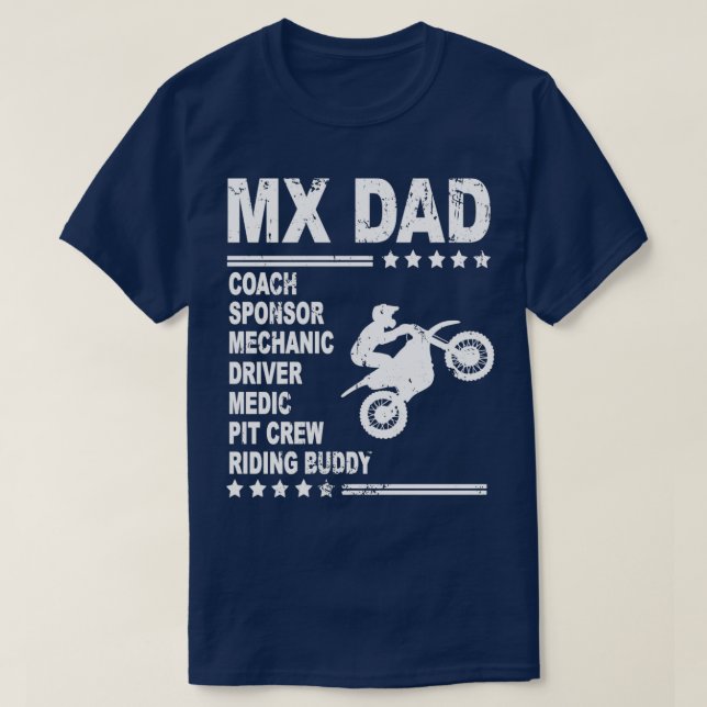 MX DAD Motocross Supercross Dirt Bike Daddy Gift  T-Shirt (Design Front)