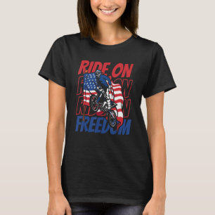 Mx Motocross Us Flag Bike Biker - Dirt Biking 4th T-Shirt